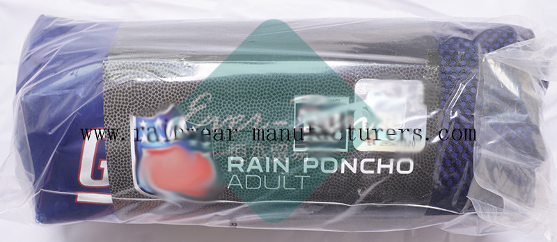 NFNG Blue plastic poncho packing pouch